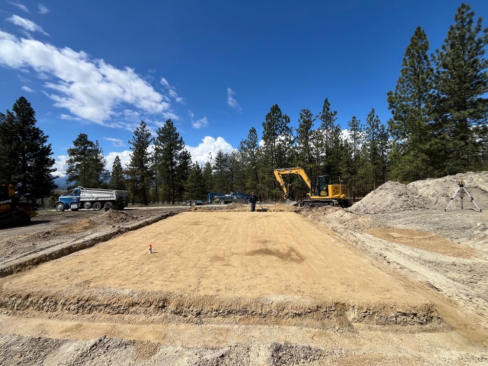 Pad prep on a wooded lot